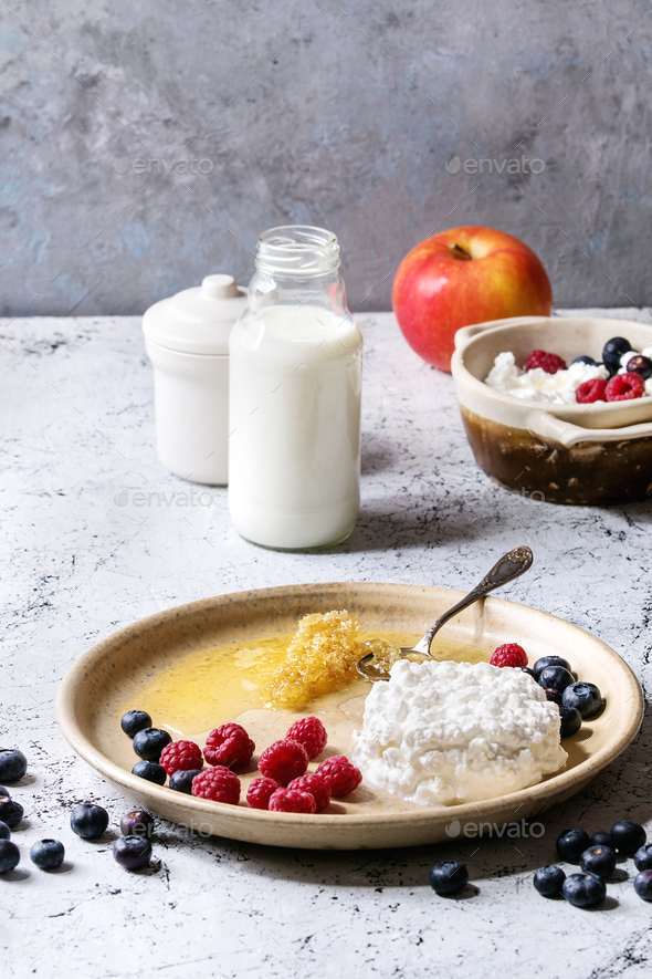 Homemade cottage cheese - Stock Photo - Images