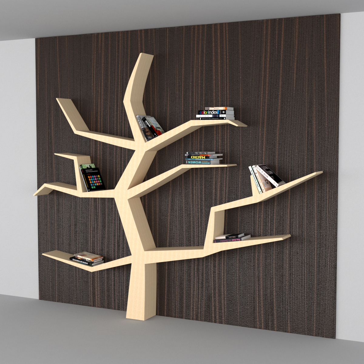 Modern Book Shelf Like Tree By Abilkasum 3docean