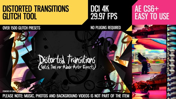 Distorted Transitions (Glitch - VideoHive 18524764