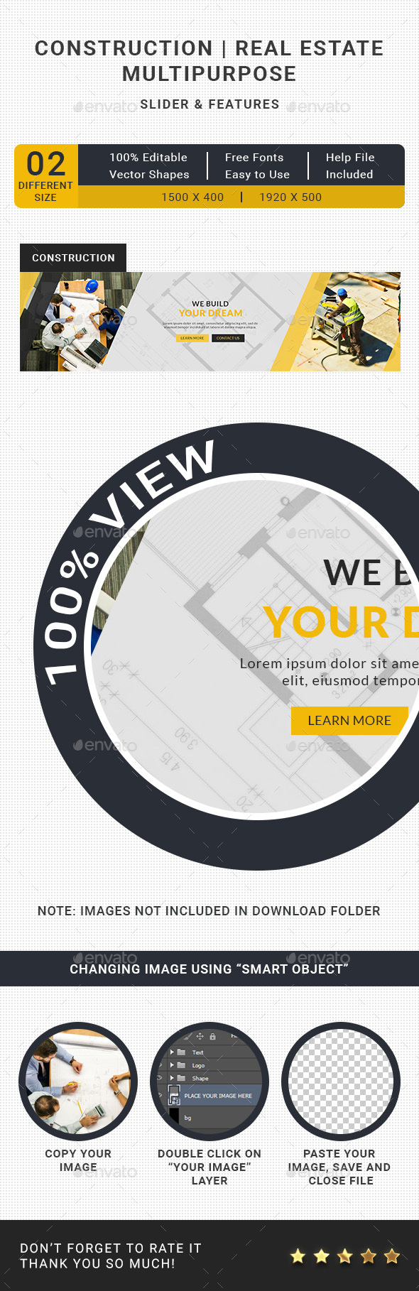 Construction Slider - Sliders & Features Web Elements