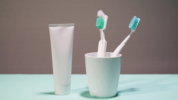 Toothbrush And Toothpaste Tube