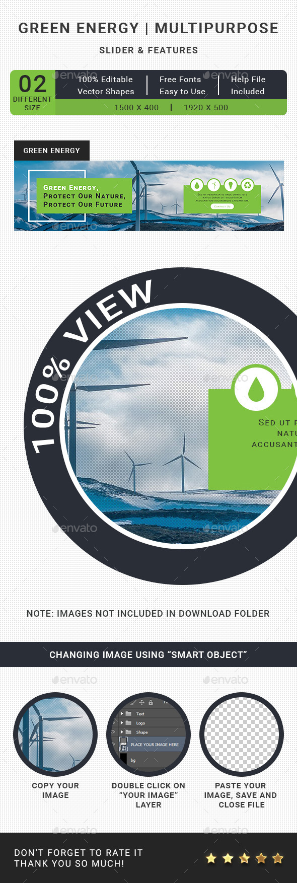 Green Energy Slider - Sliders & Features Web Elements