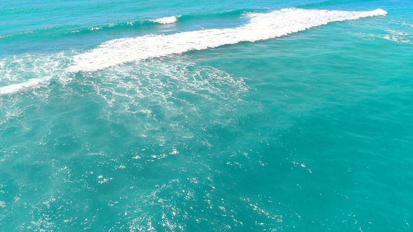 Waves on Ocean From a Drone