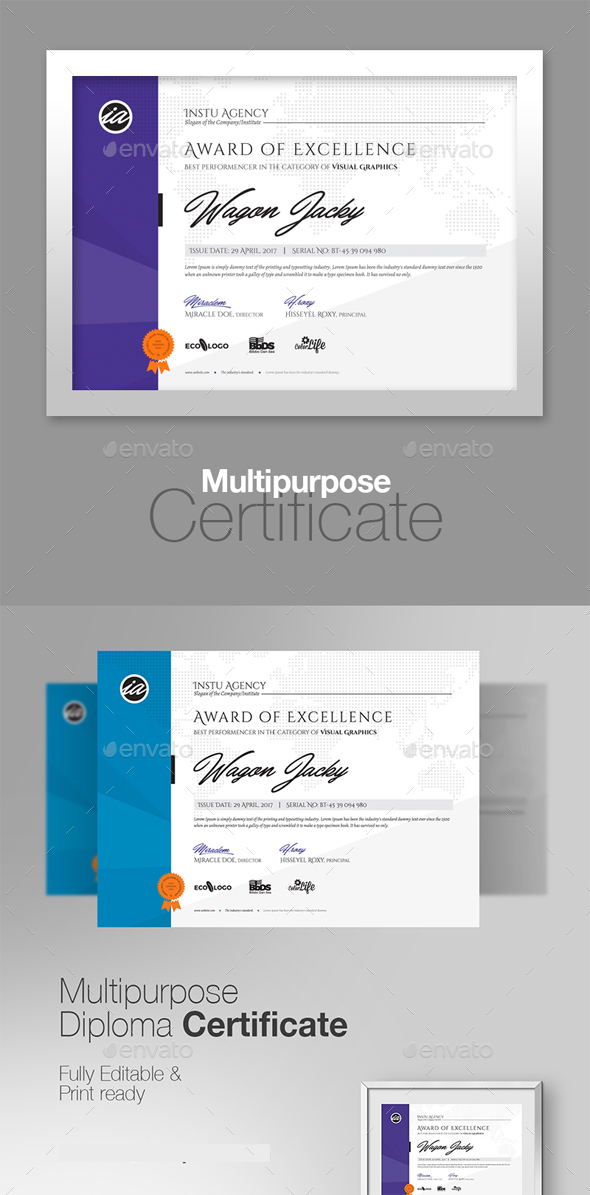 Modern Multipurpose Certificates - Certificates Stationery