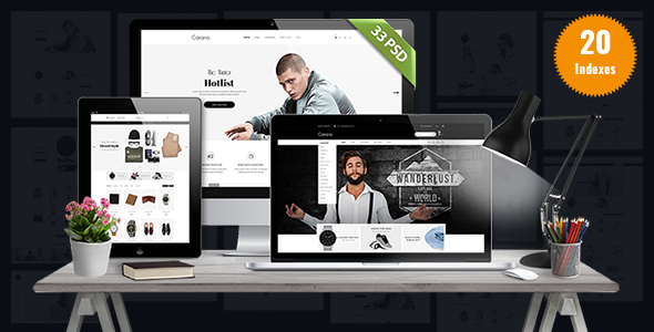 Cariana - Minimalist Ecommerce PSD Template - Fashion Retail