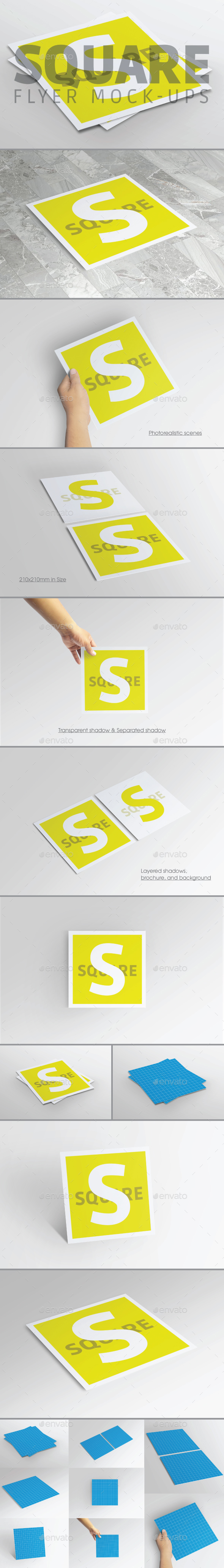 Square Flyer Mock-Up - Brochures Print