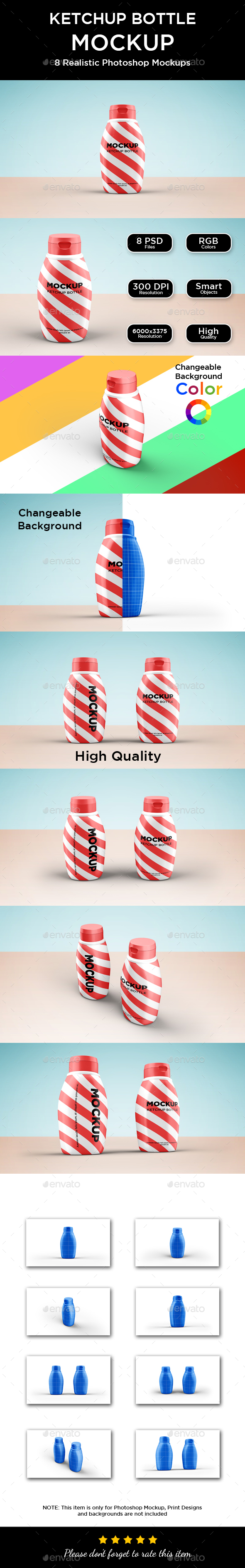 Ketchup Bottle Mockup - Packaging Product Mock-Ups