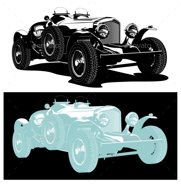 Vector Vintage Car - Man-made Objects Objects