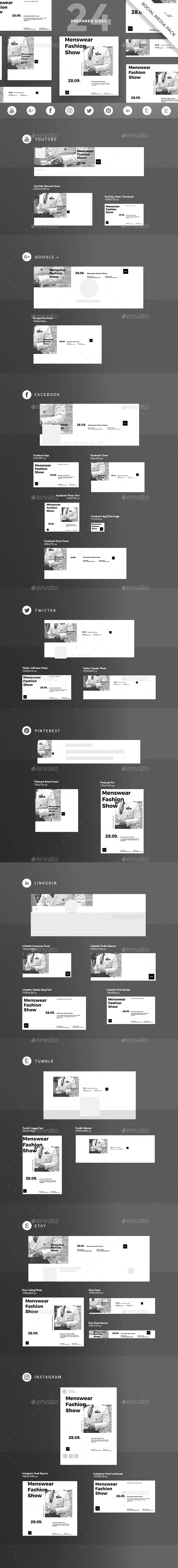 Menswear Show Social Media Pack - Miscellaneous Social Media