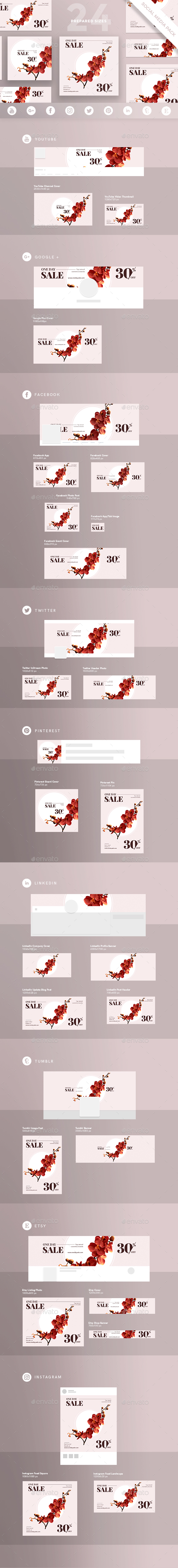Natural Cosmetics Sales Social Media Pack - Miscellaneous Social Media