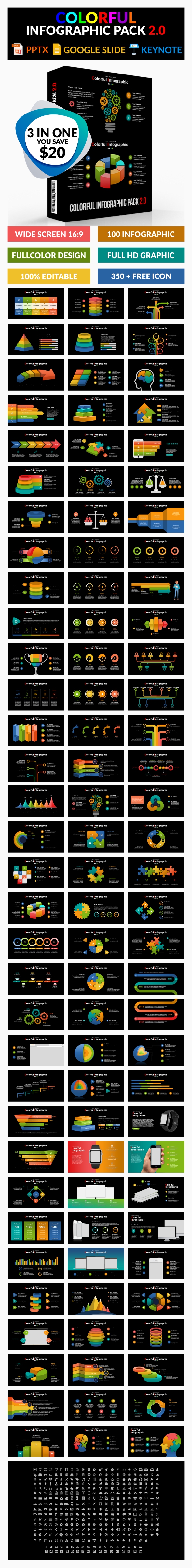 3 in 1 Colorful Infographic Pack 2.0 - Presentation Templates