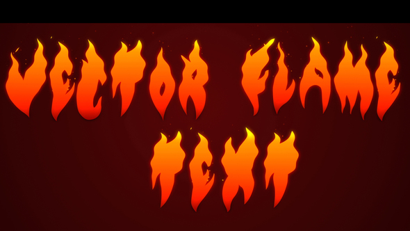 Vector Flame Text