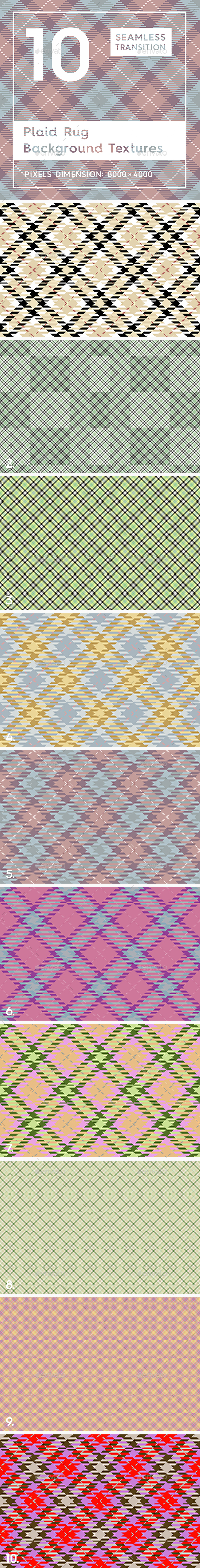 10 Plaid Rug Background Textures - Patterns Backgrounds