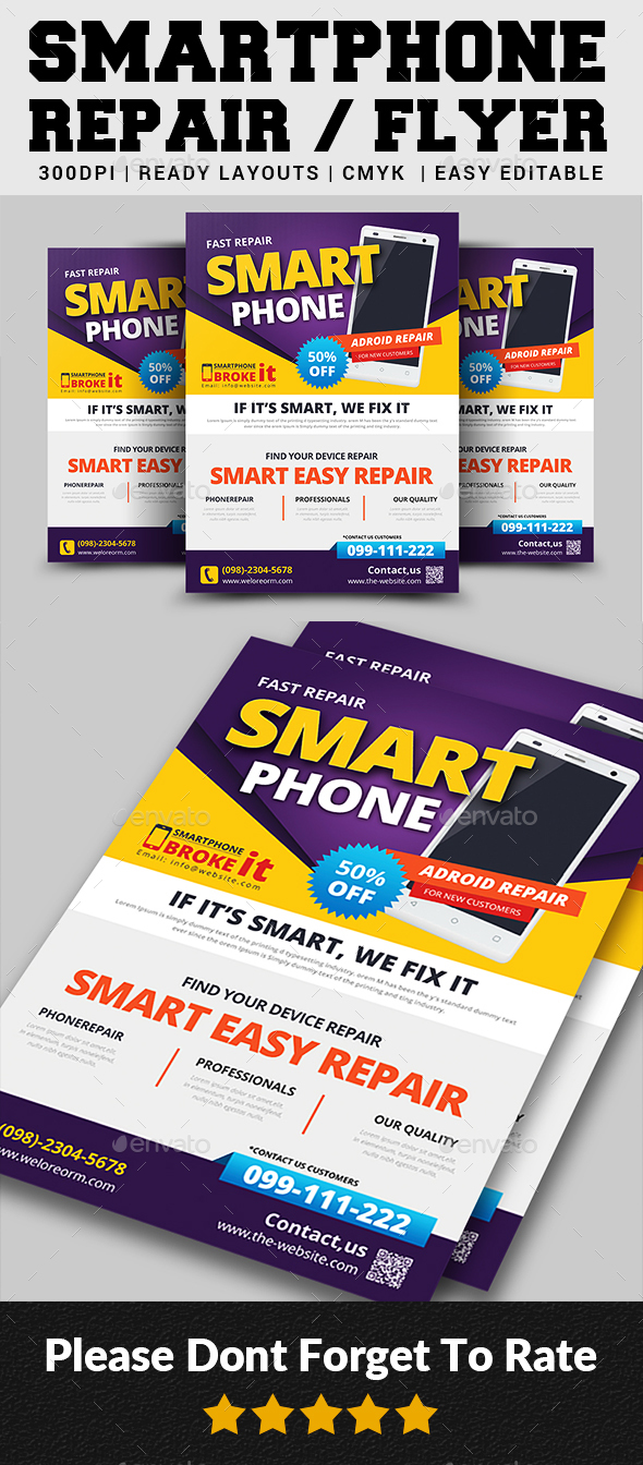 Smartphone Repair Flyer - Commerce Flyers