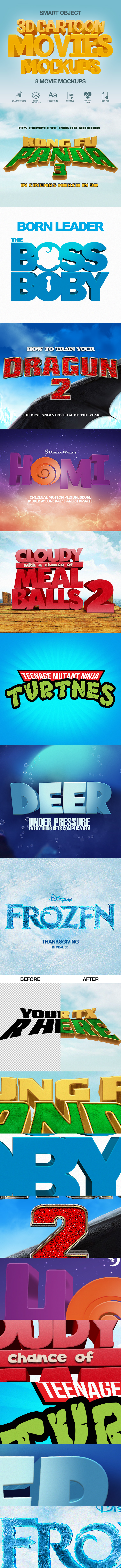 3D Text Effect / 3D Cartoon Text Effects - Text Effects Actions