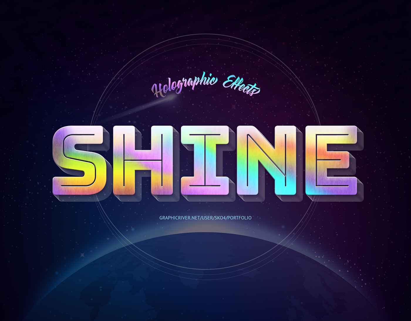 Holographic Text Effects vol 1, Add-ons | GraphicRiver