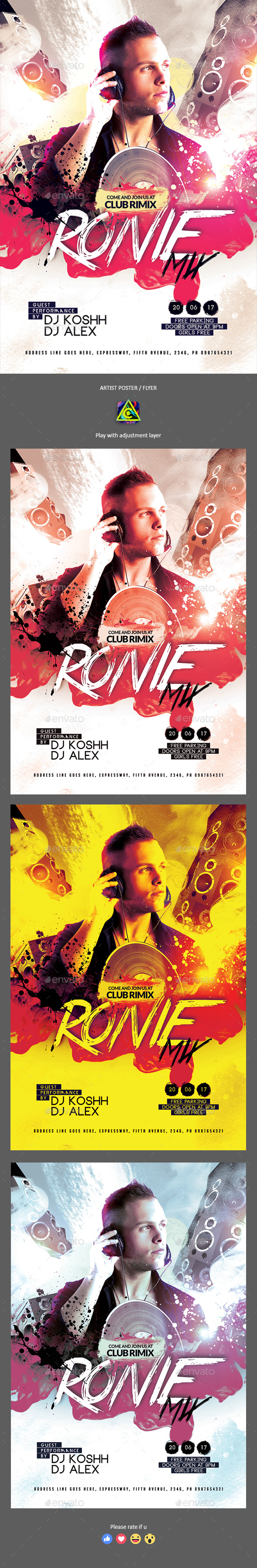 Artist Poster / Flyer - Clubs & Parties Events