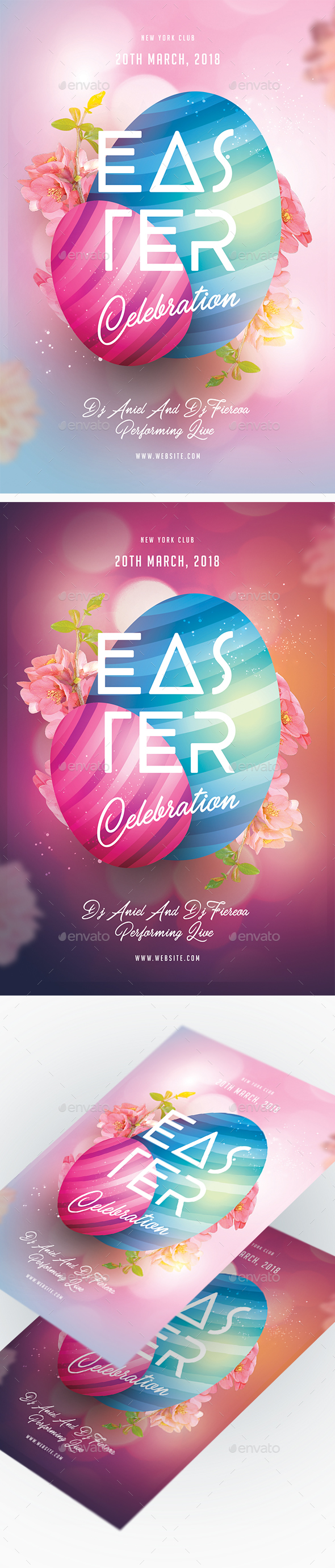 Easter Celebration Flyer - Clubs & Parties Events
