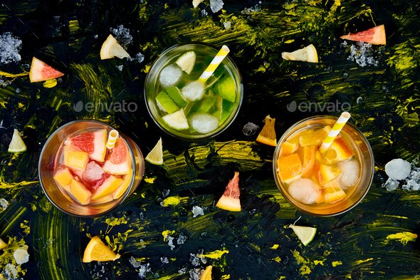 Healthy Detox citrus water or lemonade. - Stock Photo - Images