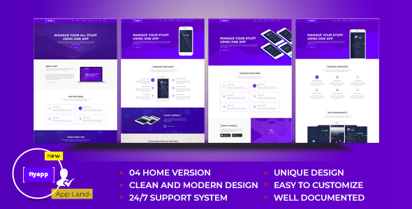 Flyapp - APP Landing HTML Template