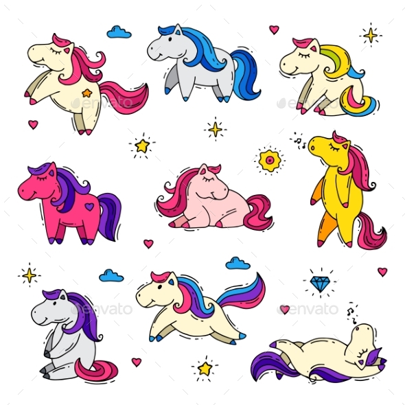 Pony Vector Cartoon - Animals Characters