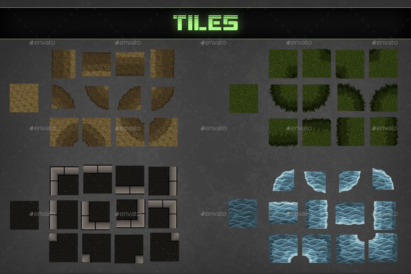 TopDown Shooter Tileset, Game Assets GraphicRiver