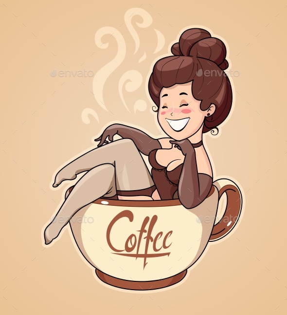 Cartoon Character for Cafe. - People Characters