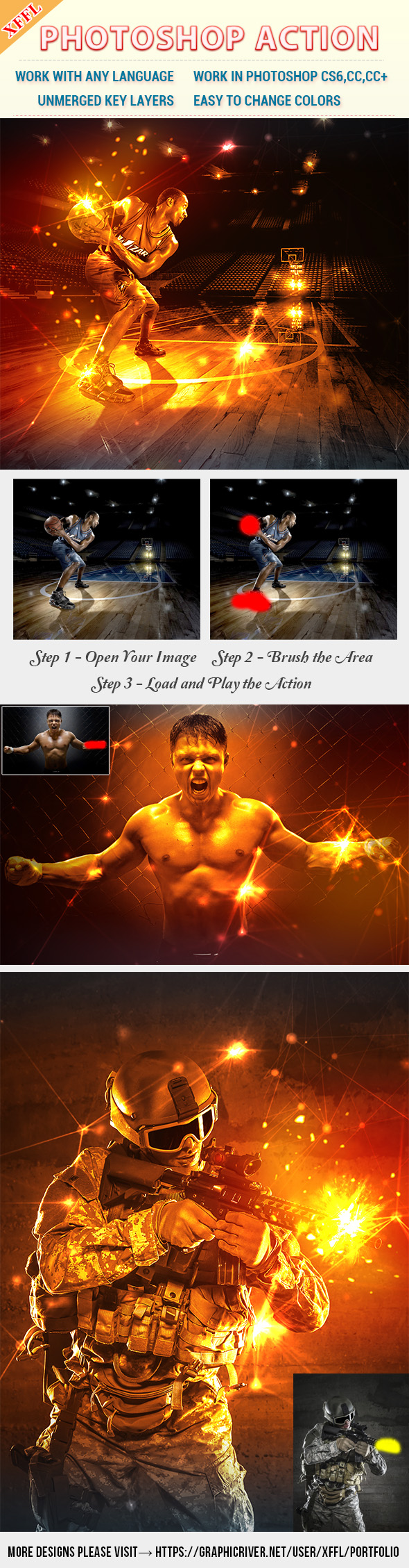 Spark Facular Effect Photoshop Action - Photo Effects Actions