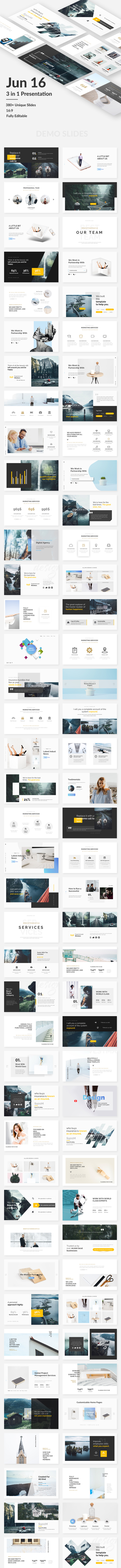 Jun 16 Bundle - 3 in 1 Powerpoint Template - Creative PowerPoint Templates
