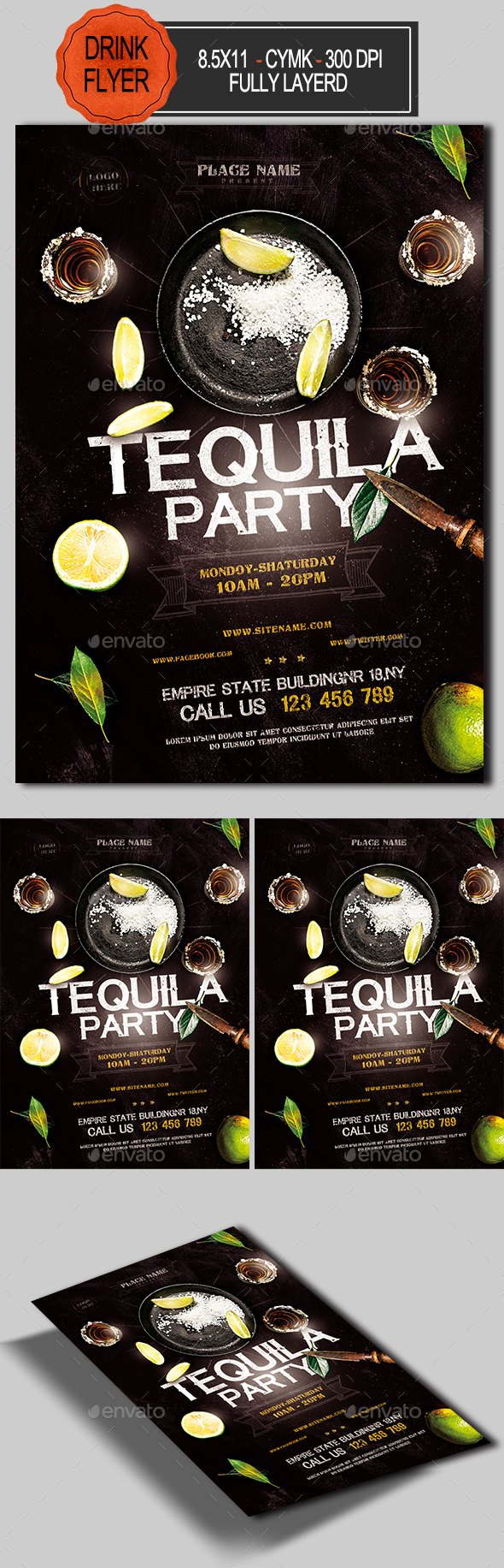 Tequila Party Flyer - Clubs & Parties Events