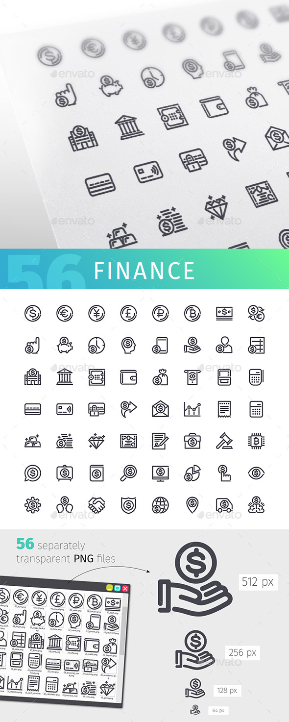 Finance Line Icons Set - Business Icons