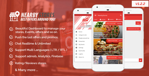 NearbyStores - Offers, Events & Chat Realtime + Firebase - CodeCanyon Item for Sale