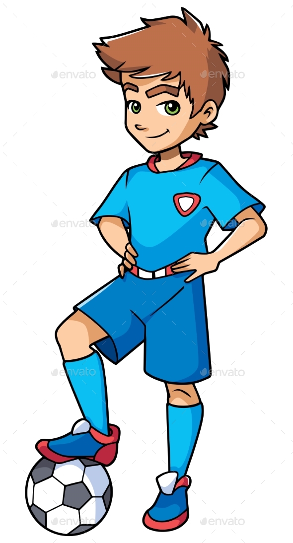 Football Boy Standing - Sports/Activity Conceptual
