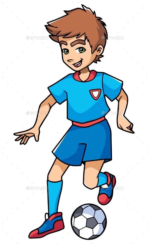 Football Playing Boy - Sports/Activity Conceptual