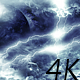 Flying Through Abstract Dark Thunder Clouds to Mysterious Planet and Big Star - VideoHive Item for Sale
