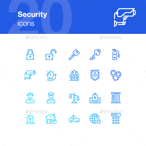 20 Security Icons - Miscellaneous Icons