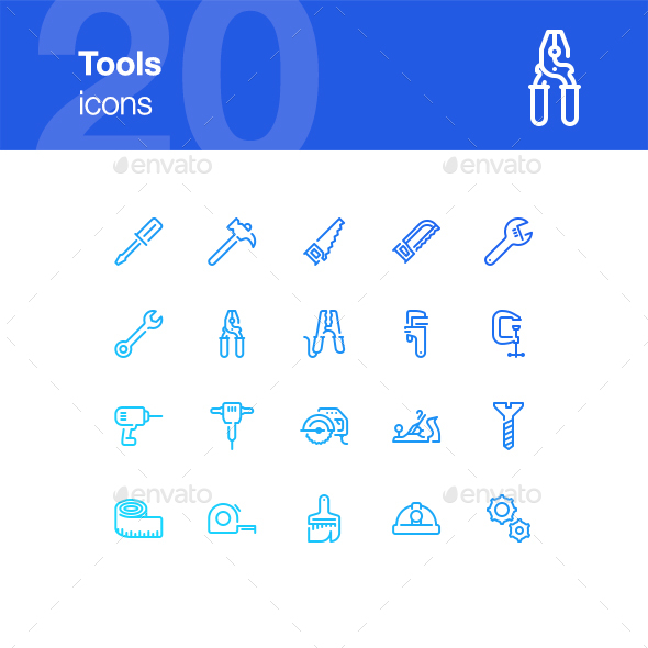 20 Tools Icons - Miscellaneous Icons