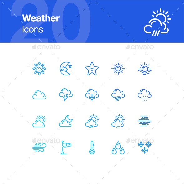 20 Weather Icons - Miscellaneous Icons