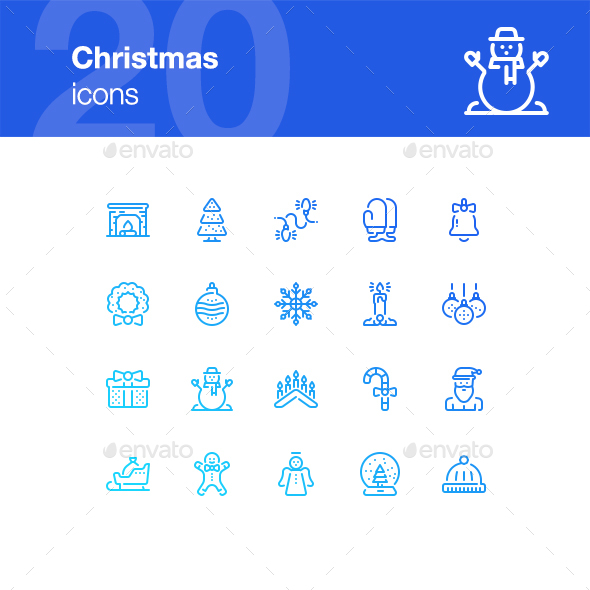 20 Christmas Icons - Seasonal Icons