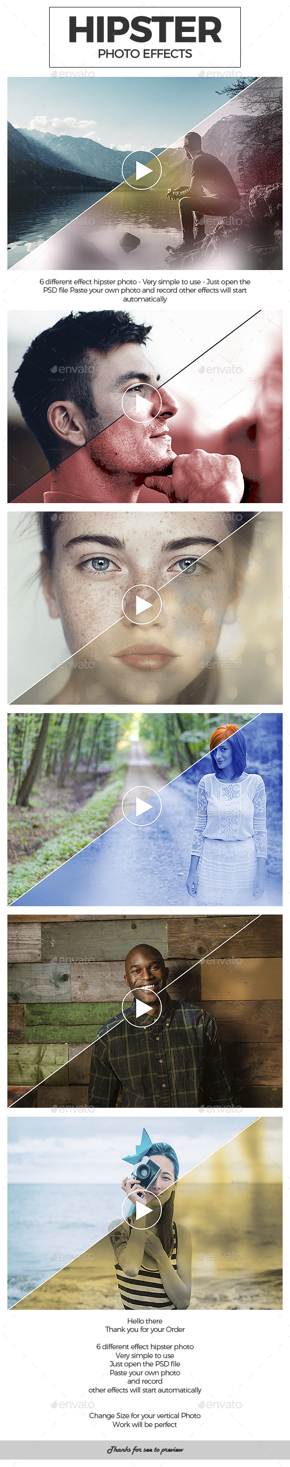 Hipster Photo Effects - Photo Templates Graphics