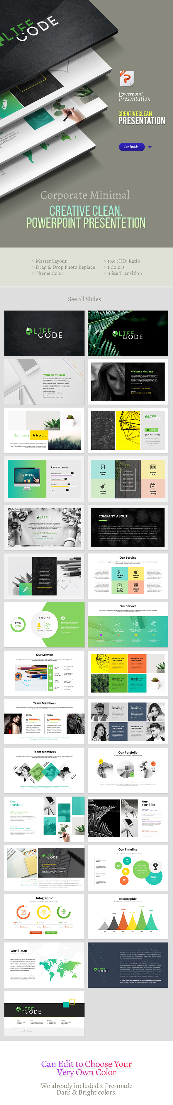 Clean & Creative Powerpoint Presentation - Creative PowerPoint Templates