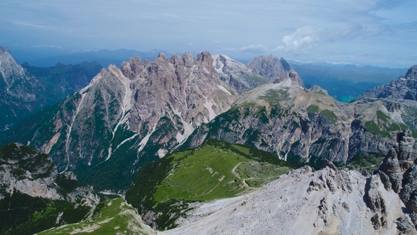 National Nature Park Tre Cime In the Dolomites Alps. Beautiful Nature of Italy. alt