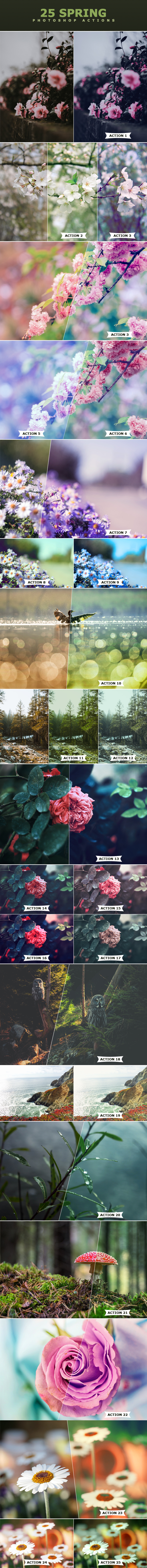 25 Spring Photoshop Actions - Photo Effects Actions