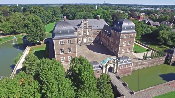 Aerial View of the Medieval Castle in Ahaus alt