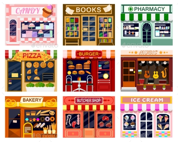 Shop Windows - Buildings Objects