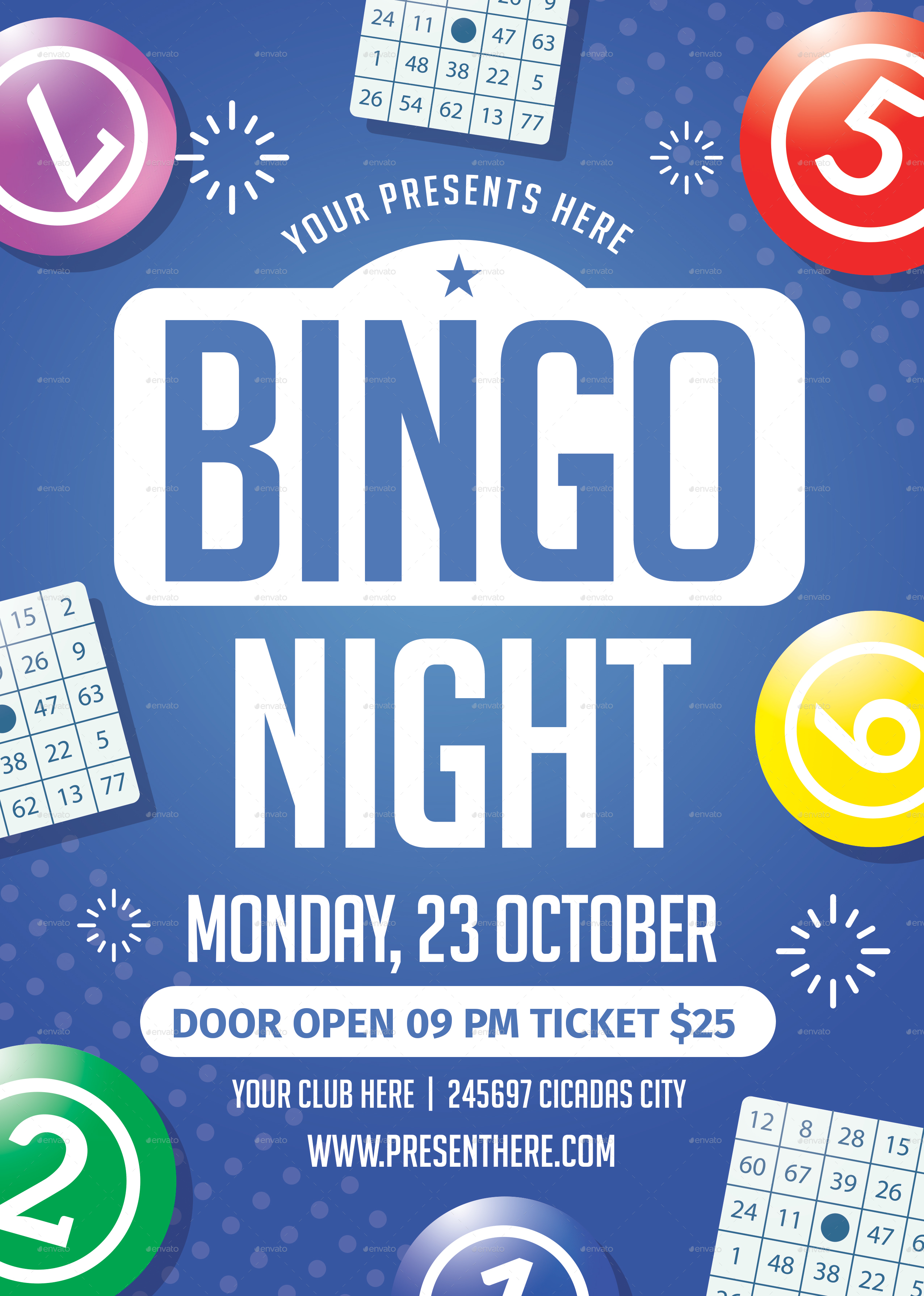 Bingo Night Flyer by lilynthesweetpea  GraphicRiver Regarding Bingo Night Flyer Template