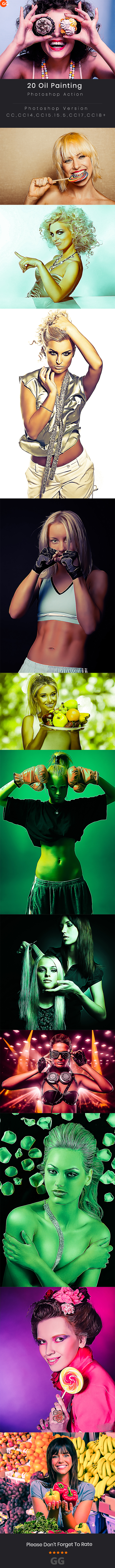 Oil Painting Photoshop Action - Photo Effects Actions