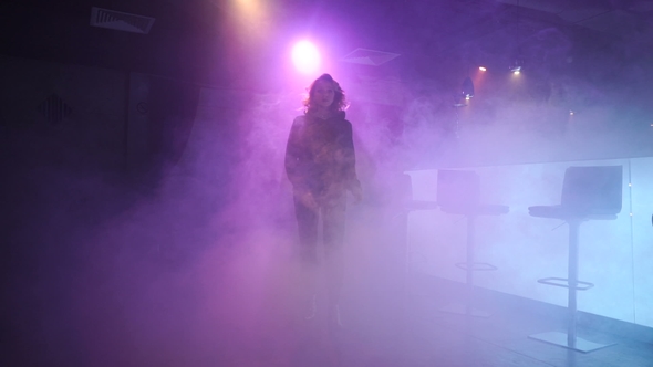 Sensual Blonde Is Dancing Near the Bar alt