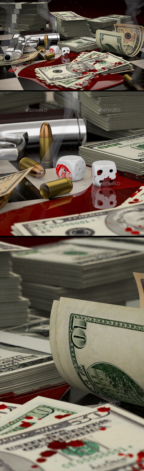 Blood Money and Smoking Gun - 3D Backgrounds