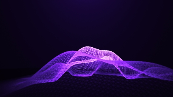 Purple Shine Abstract Triangular Waves Rotation